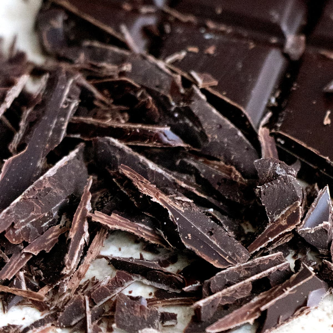 dark chocolate shavings