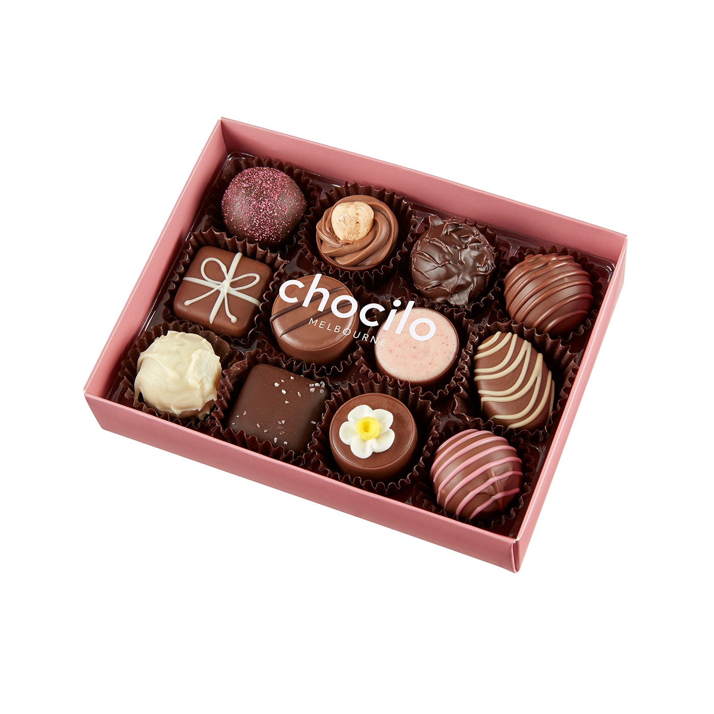 Chocilo Melbourne 12 Pack Premium Chocolate Assortment Gift Box
