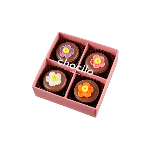 Chocilo Melbourne Milk Couverture Chocolate Hazelnut Praline Flower Pots Gift Box