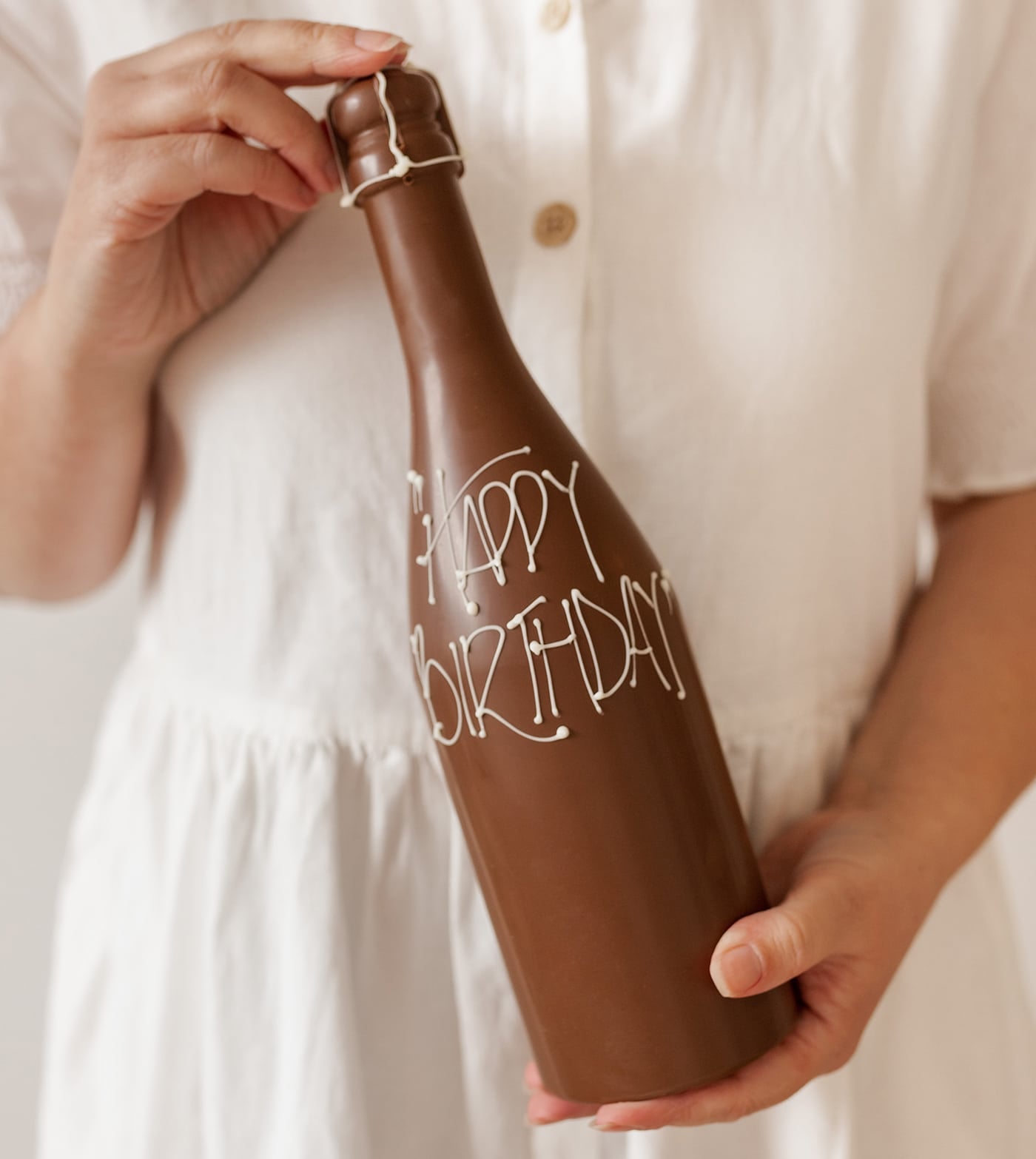 Personalised Chocolate Champagne Bottle - 300g