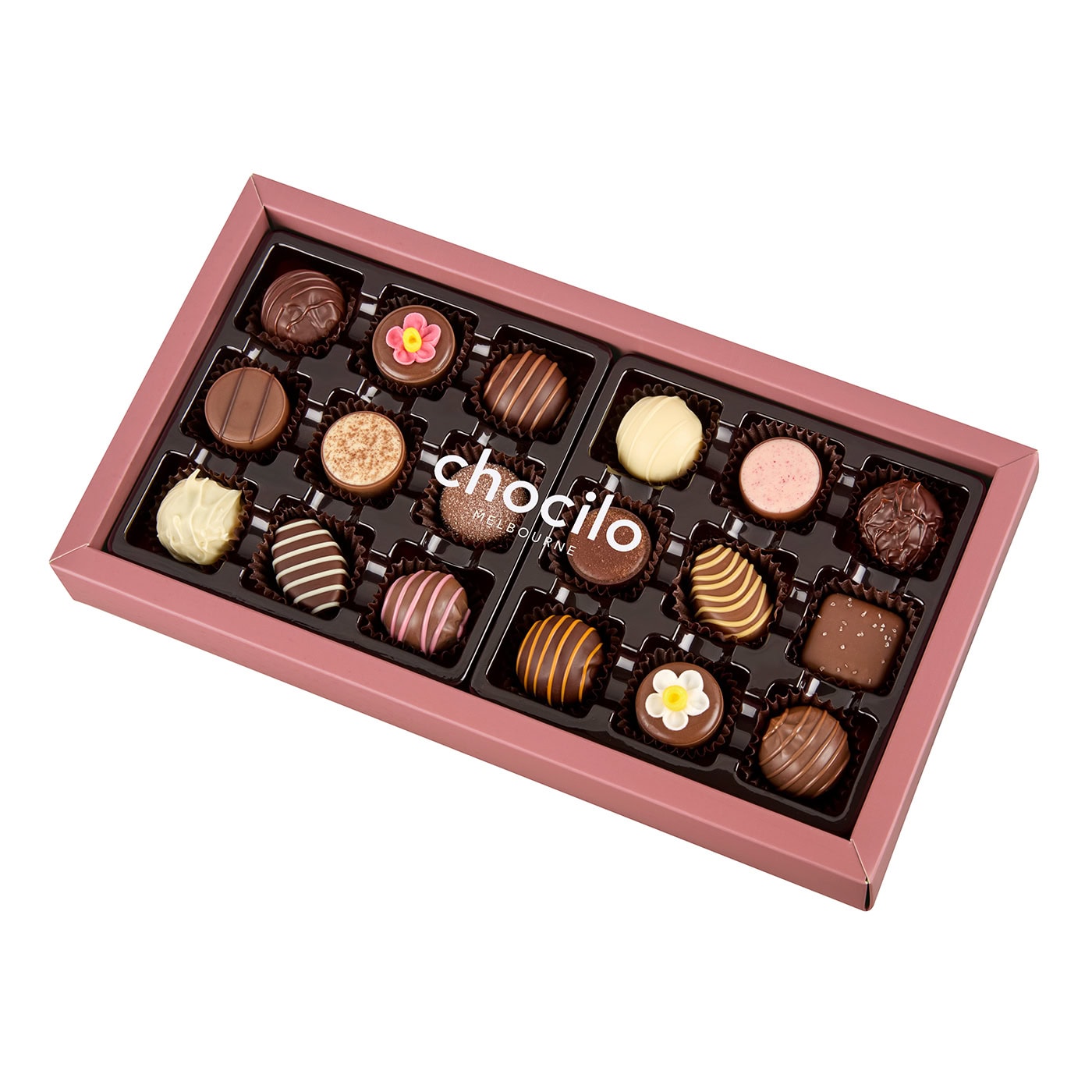 Chocilo Melbourne 18 Pack Chocolate Assortment Gift Box.