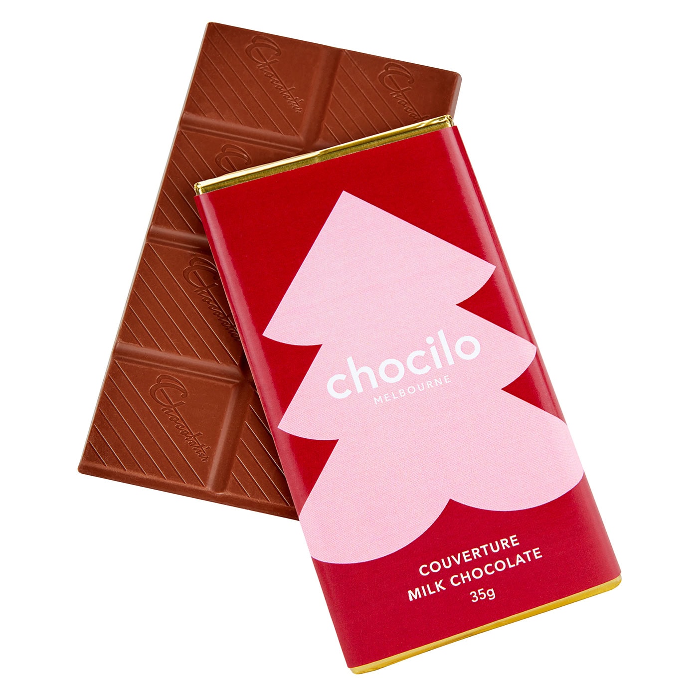 Chocilo Melbourne Christmas Premium Milk Chocolate Block