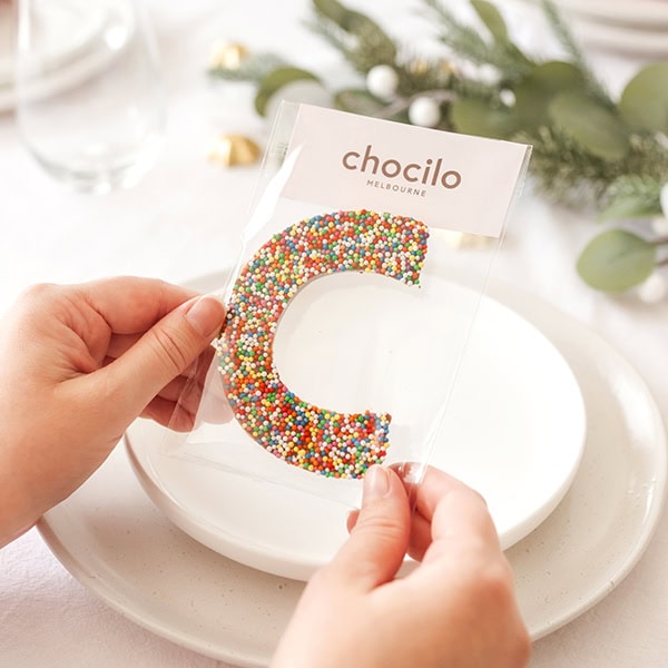 Speckle Letter (A-Z) in Milk Chocolate Gift Bag - 32g
