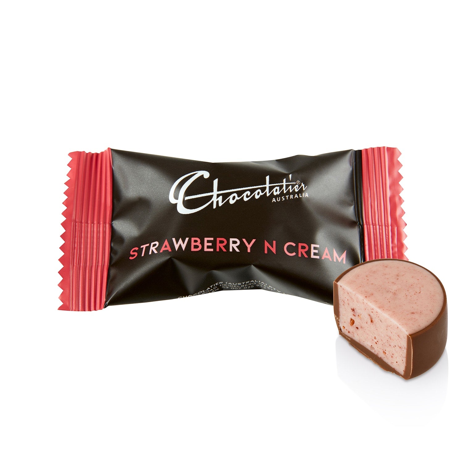 Chocolatier Australia Delights Strawberries n Cream Milk Chocolate Flow Wrap