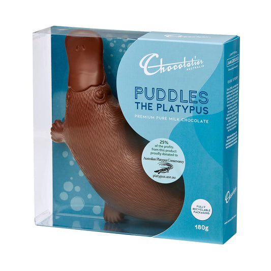 180g Chocolatier Australia Puddles the Platypus Milk Chocolate Gift Box