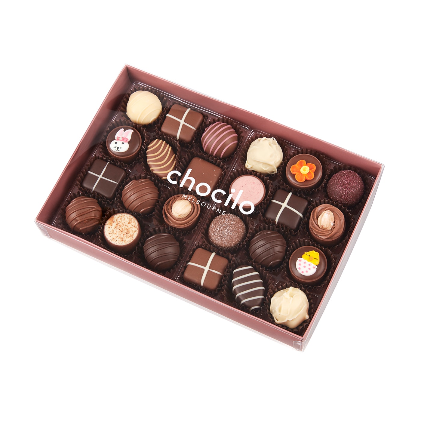 Chocilo Melbourne 24 Pack Easter Chocolate Assortment Gift Box 285g