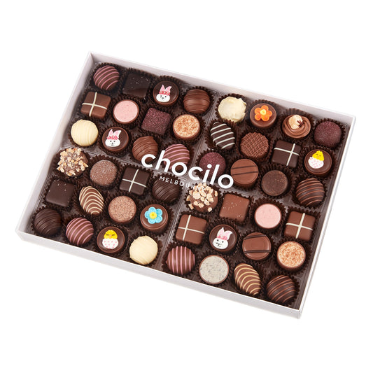 Chocilo Melbourne 48 Pack Easter Chocolate Assortment Gift Box 570g