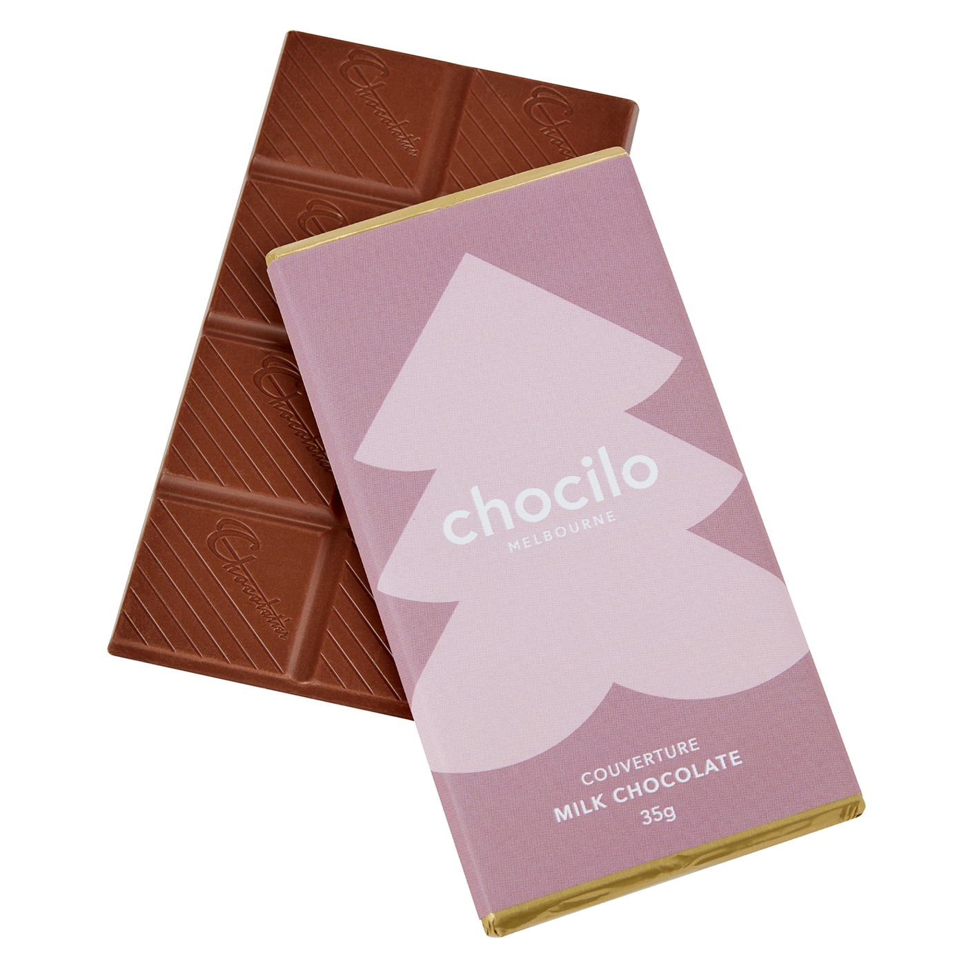 "Christmas Tree" Milk Chocolate Block - 35g