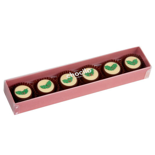 Chocilo Melbourne 80g 6 Pack Christmas Dark Chocolate Plum Puddings Gift Box