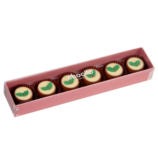 Chocilo Melbourne 80g 6 Pack Christmas Milk Chocolate Plum Puddings Gift Box