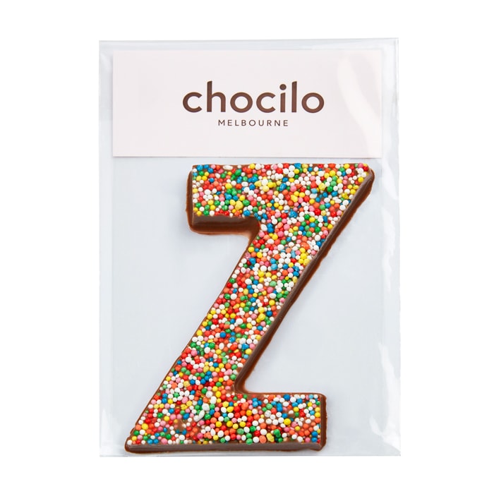 Speckle Letter (A-Z) in Milk Chocolate Gift Bag - 32g