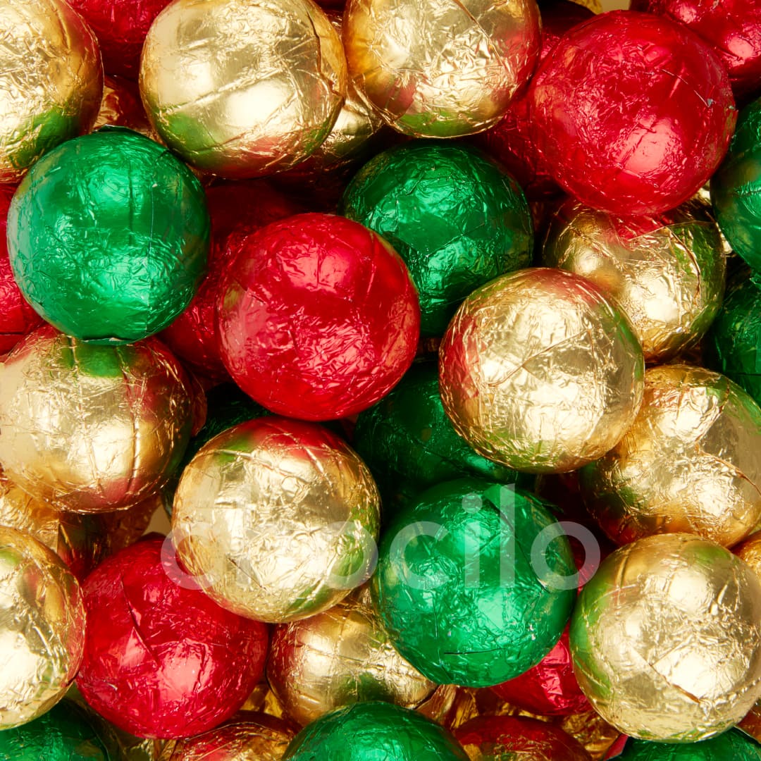 Chocolatier Australia 6g Premium Milk Chocolate Christmas Foiled Baubles