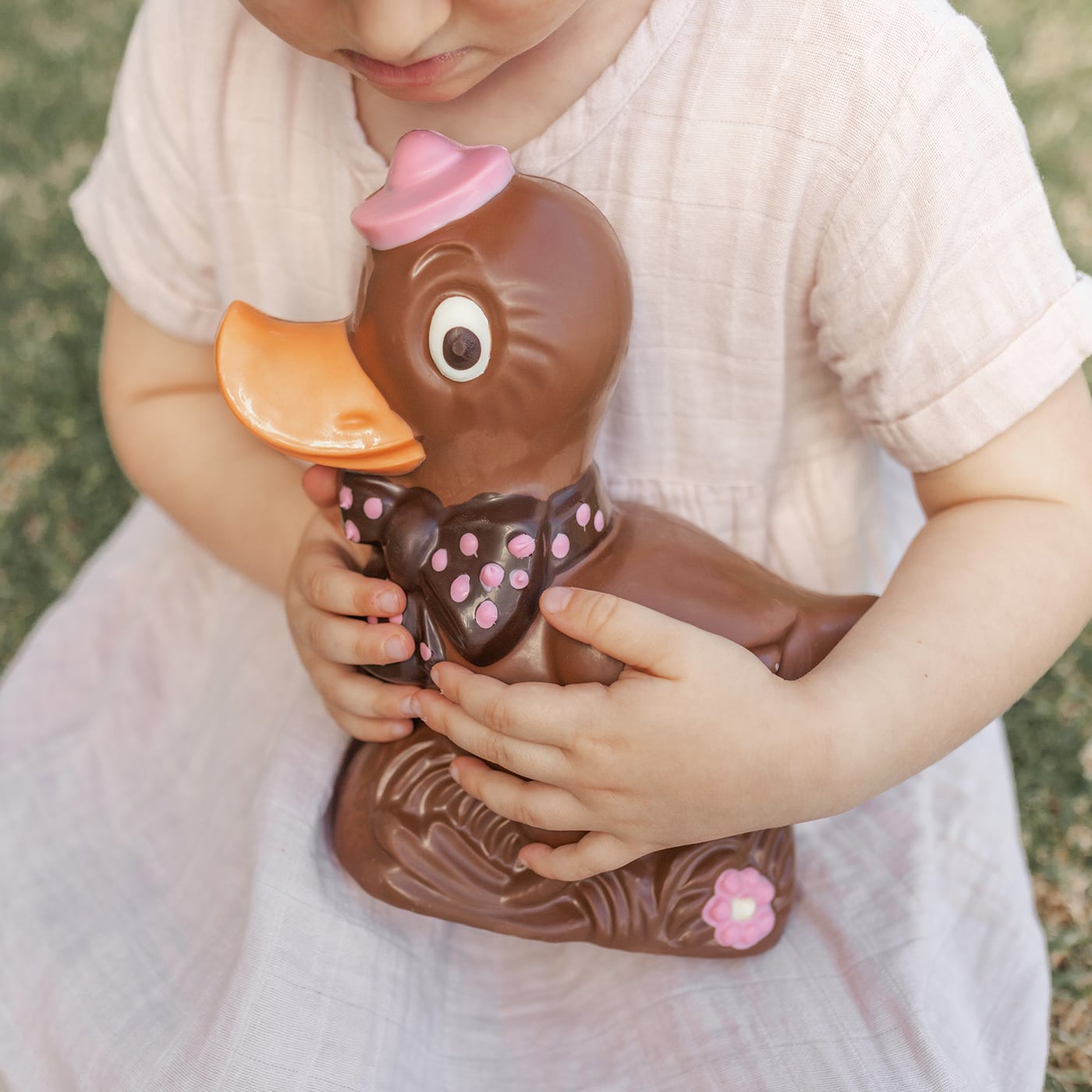 Chocilo Melbourne Milk Chocolate Easter Duck with colour Inlay gift - 500g