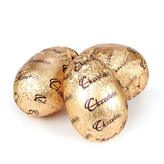 40g Chocolatier Australia Milk Chocolate Egg in Gold Foiled with Logo