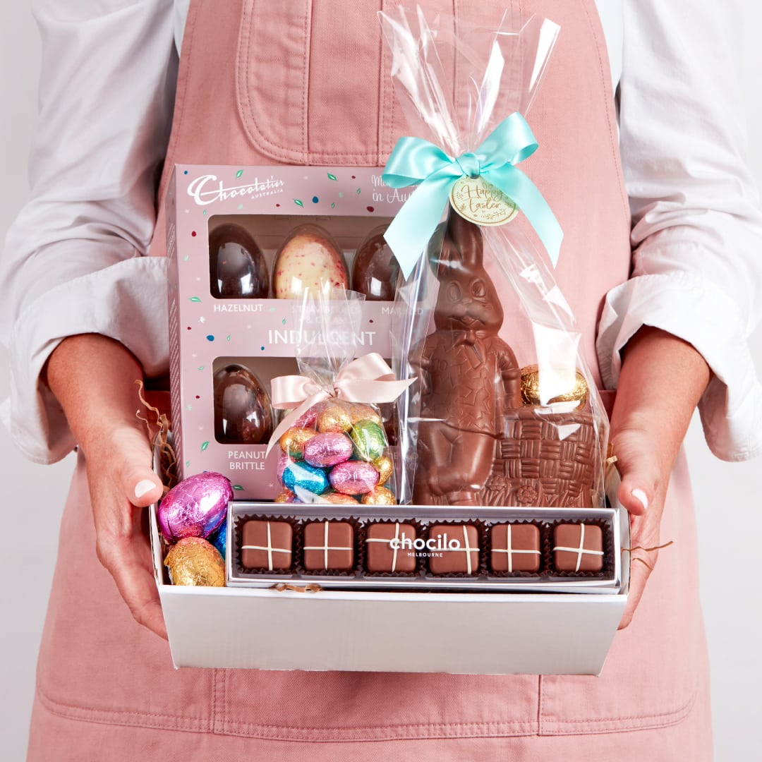 Chocilo Melbourne Chocolatier Australia Indulgent Chocolate Easter Egg and Rabbit Hamper