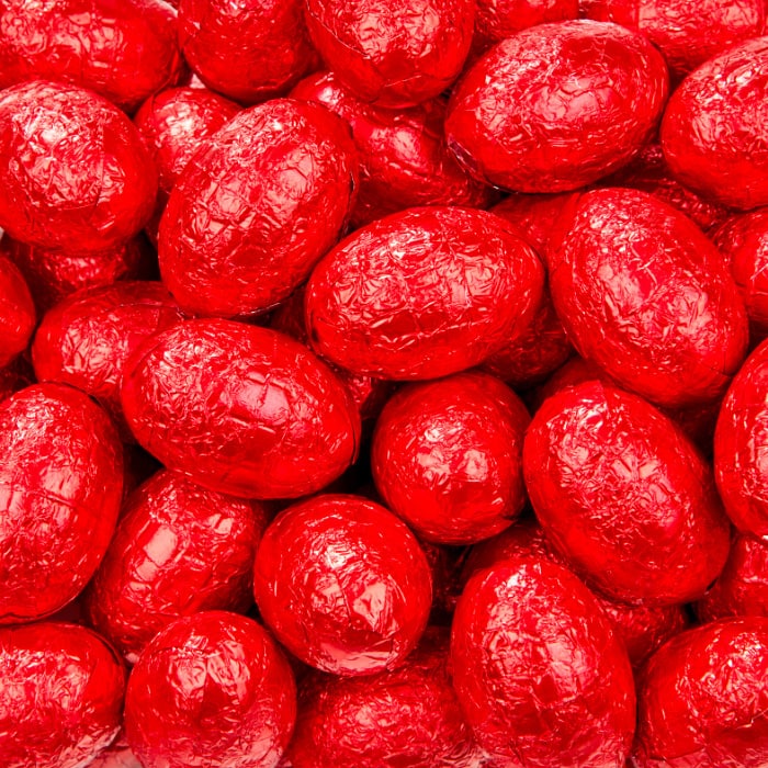 Chocilo Melbourne 7.5g Dark Chocolate Mini Solid Foiled Eggs assorted colours