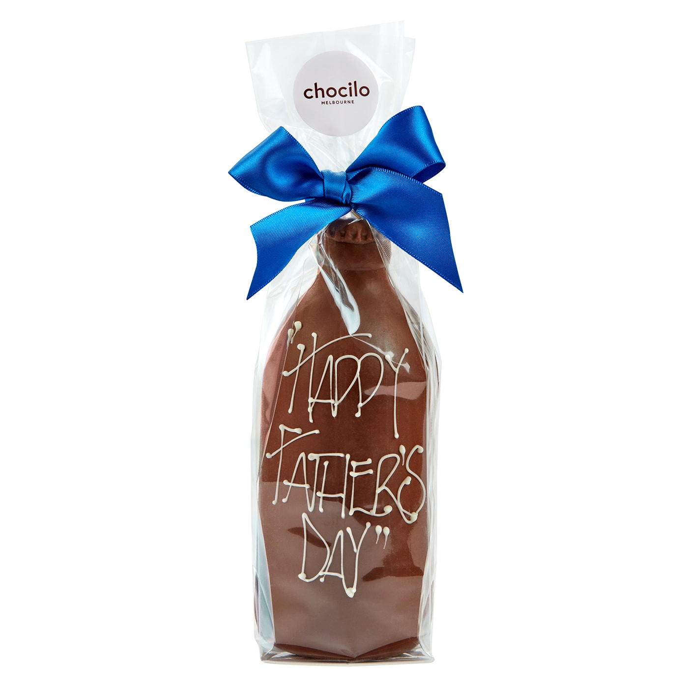 Chocilo Melbourne Happy Father's Day Stubby in Milk Chocolate Gift 110g