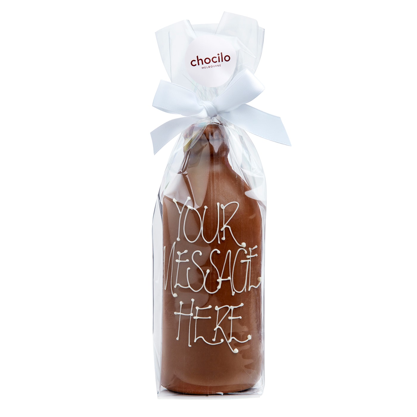 Chocilo Melbourne Milk Chocolate Personalised Stubby Gift Wrapped