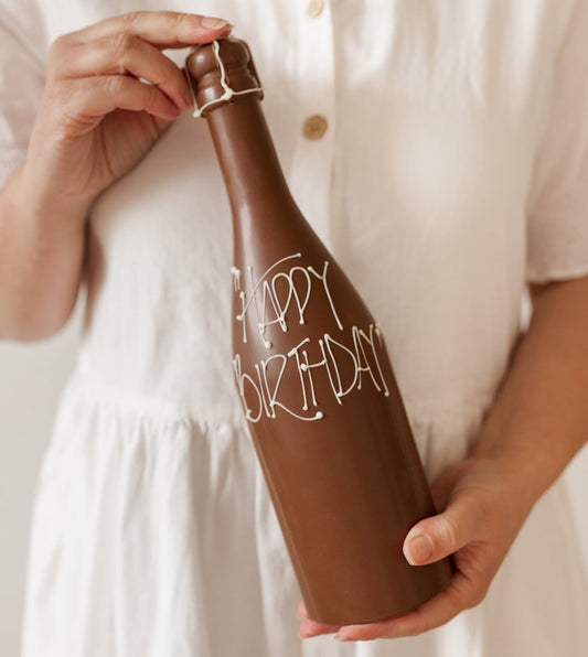 Personalised Chocolate Champagne Bottle - 300g