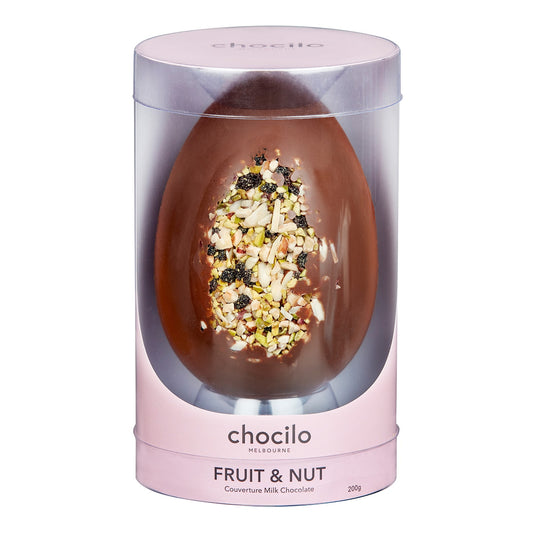 Fruit & Nut Milk Chocolate Egg Gift Cylinder - 200g