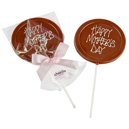 Mother's Day Milk Chocolate Lollipop. Handmade in Melbourne.
