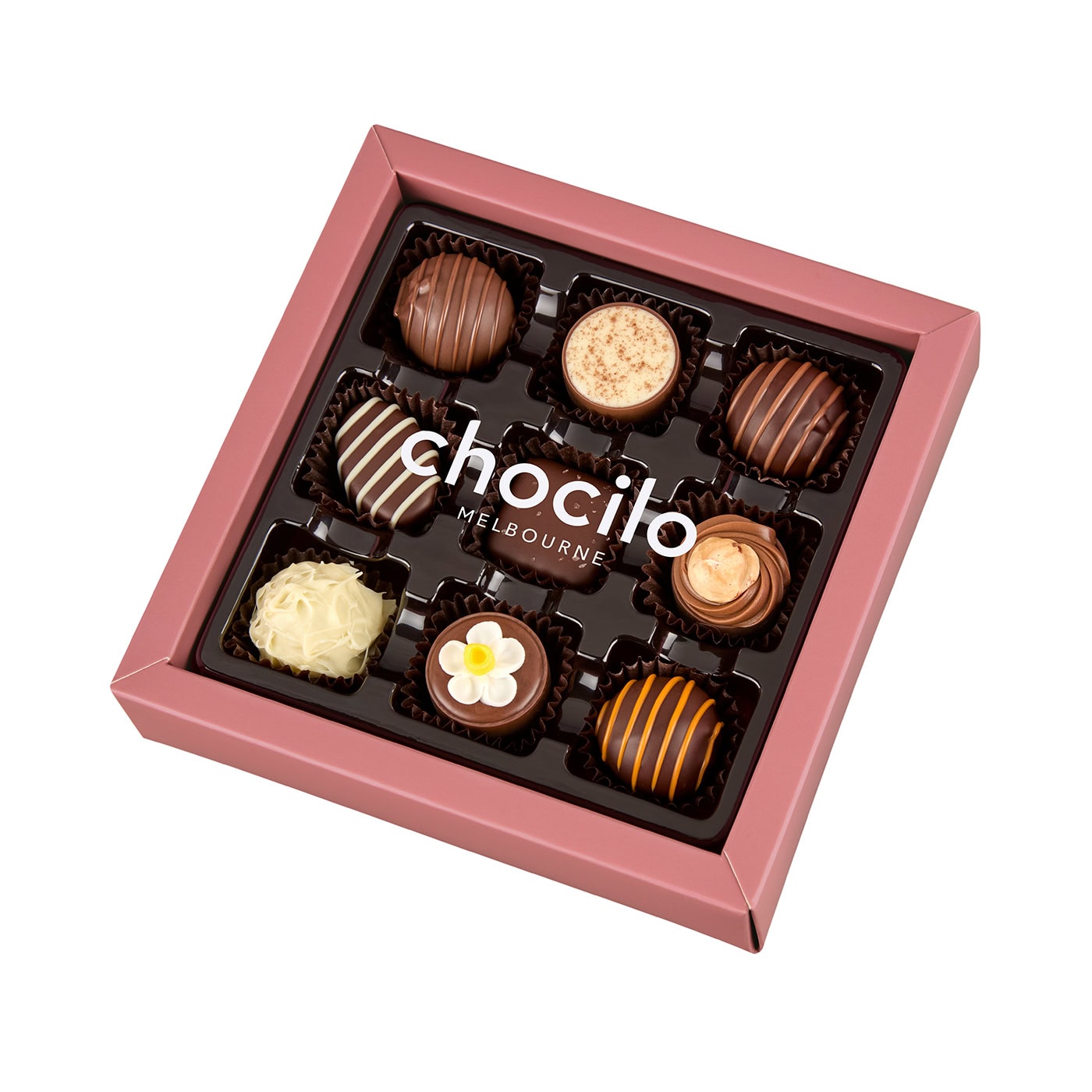 Chocilo Melbourne 9 Pack Chocolate Assortment Gift Box.