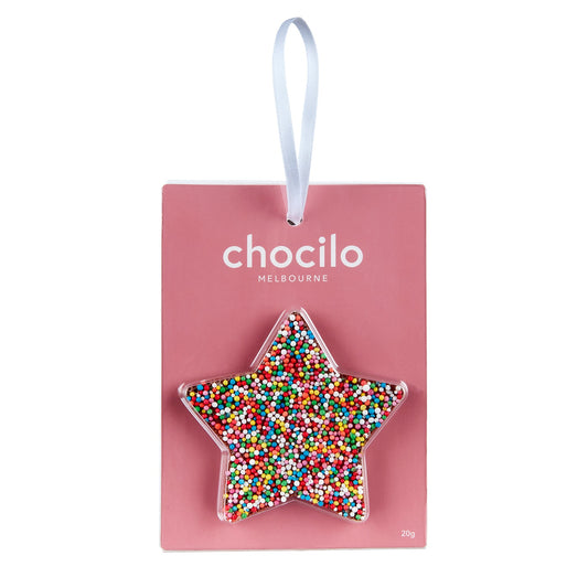 Chocilo Melbourne Christmas Tree Trimmer Chocolate Star with Speckles