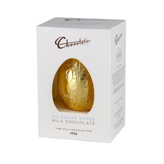 100g Chocolatier Australia "No Added Sugar" Milk Chocolate Egg