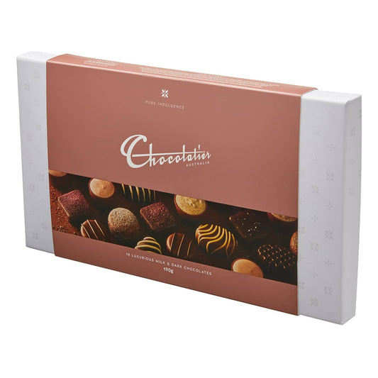 Chocolatier Australia Luxurious Milk & Dark Mixed Chocolate Gift Box - 190g