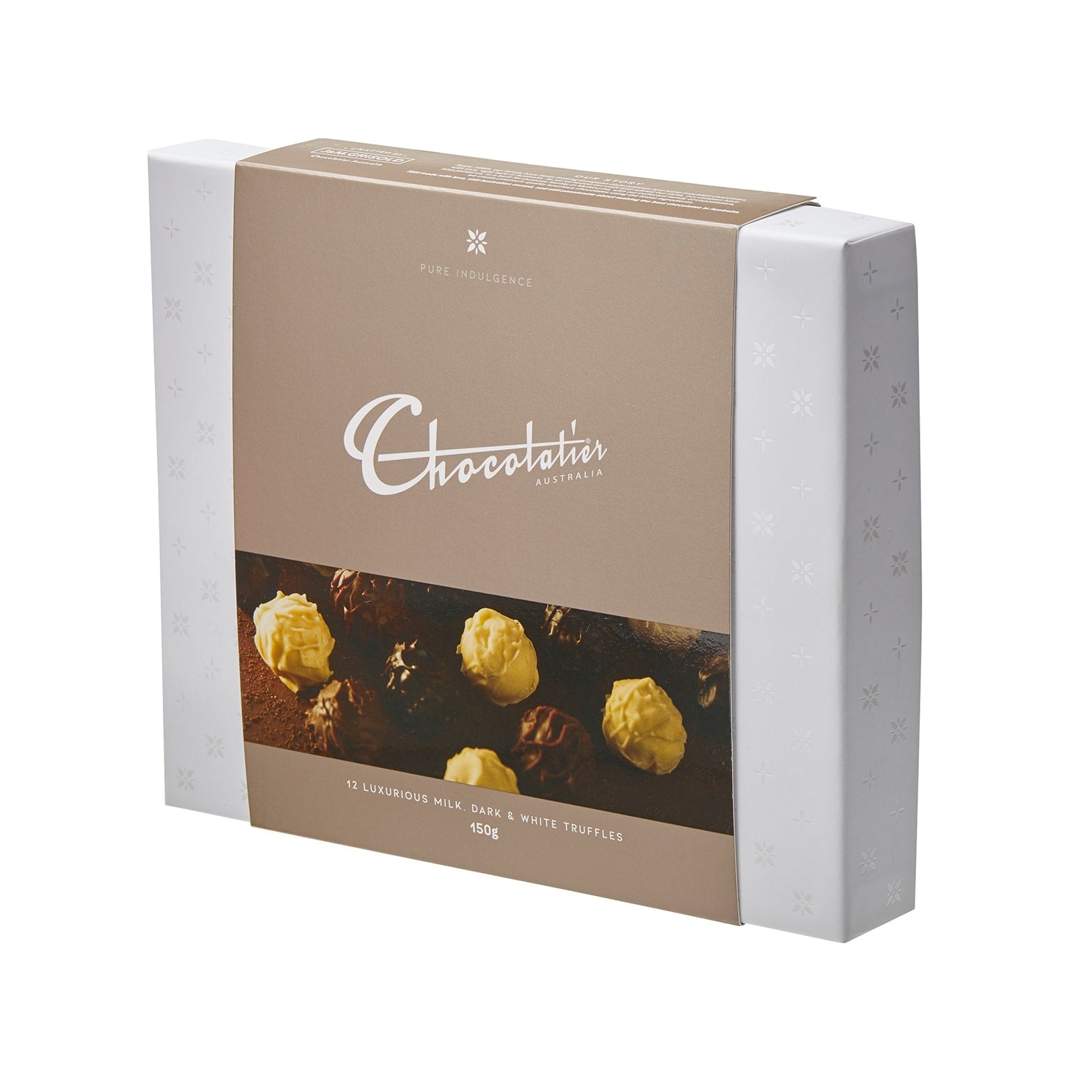 Chocolatier Australia Milk, Dark & White Chocolate Gourmet Truffle Gift Box - 150g