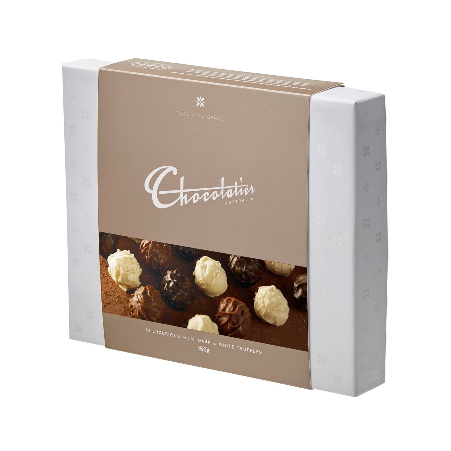 Chocolatier Australia Milk, Dark & White Chocolate Gourmet Truffle Gift Box - 150g