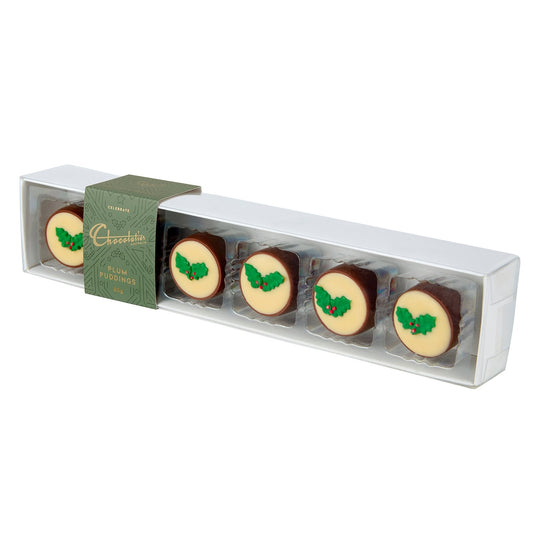Chocolatier Australia 6 pack Christmas Plum Pudding Chocolate Gift Box.