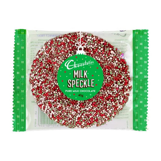 Chocolatier Australia Christmas Speckle in Milk Chocolate - 40g