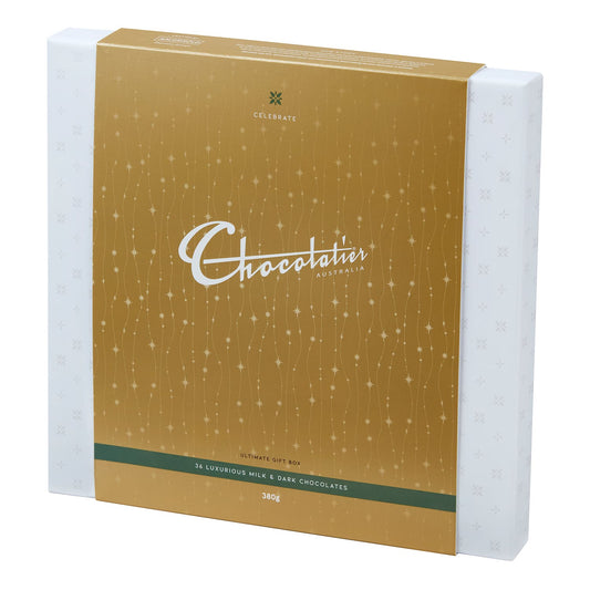 Chocolatier Australia large luxurious milk and dark chocolate selection 380g. Ultimate gift box.