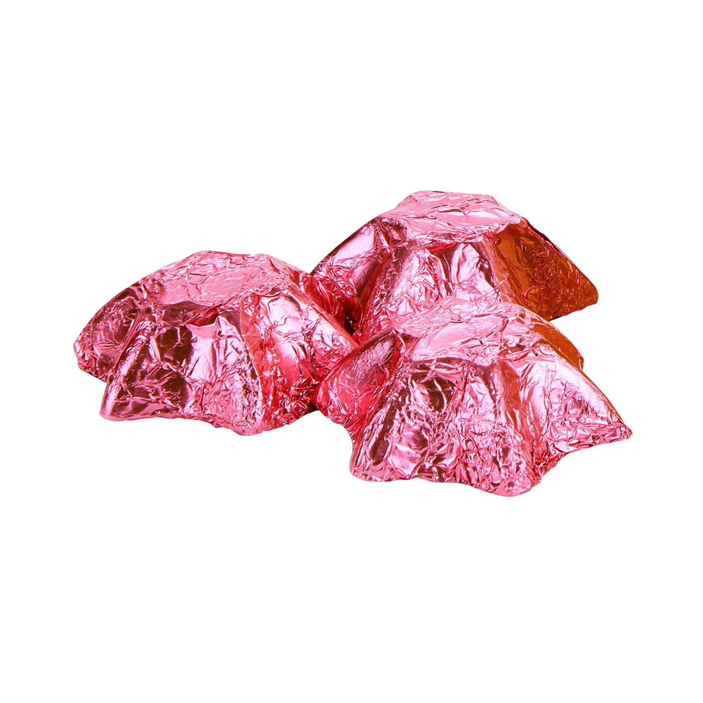 Pink foiled solid milk chocolate stars