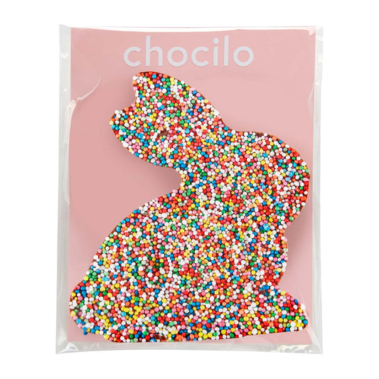 Chocilo Melbourne Easter Rabbit in Milk Chocolate with Speckles 100g