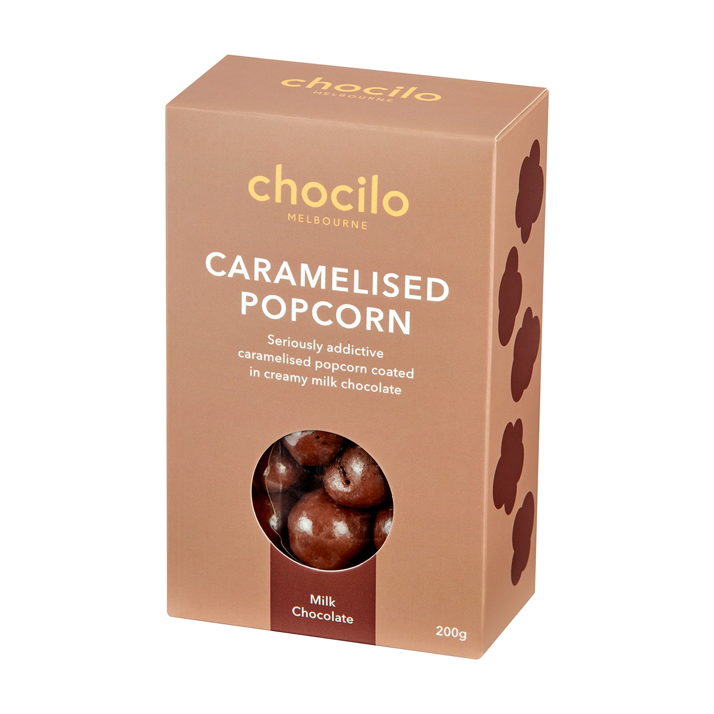 Milk Chocolate Coated Caramelised Popcorn Gift Box 200g