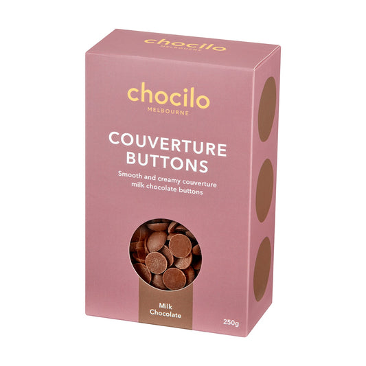 Couverture Milk Chocolate Buttons Gift Box 250g