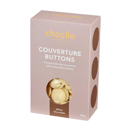 Couverture White Chocolate Buttons Gift Box 250g