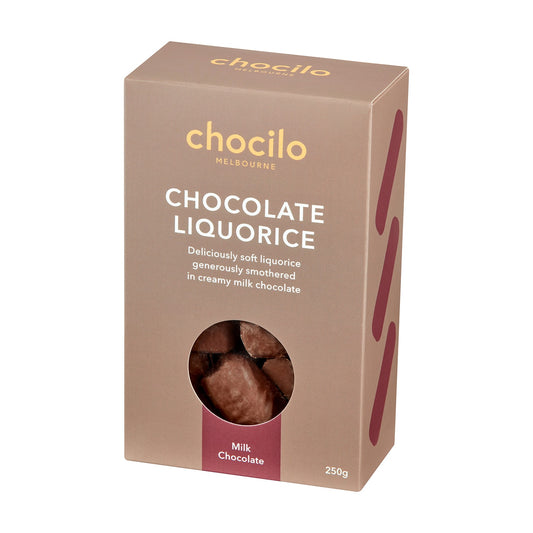 Milk Chocolate Coated Liquorice Gift Box 250g
