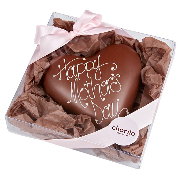 Mothers Day Gift Box with Milk Couverture Chocolate Heart