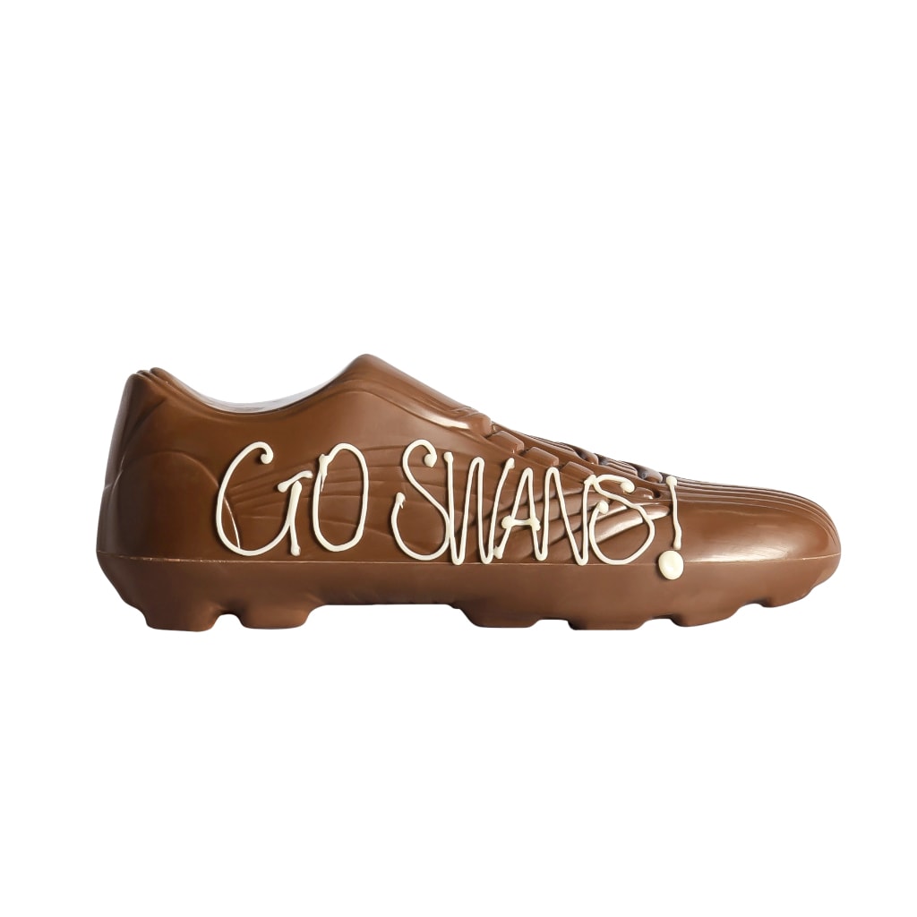 Personalised Chocolate Small Football Boot in Milk Chocolate - 90g