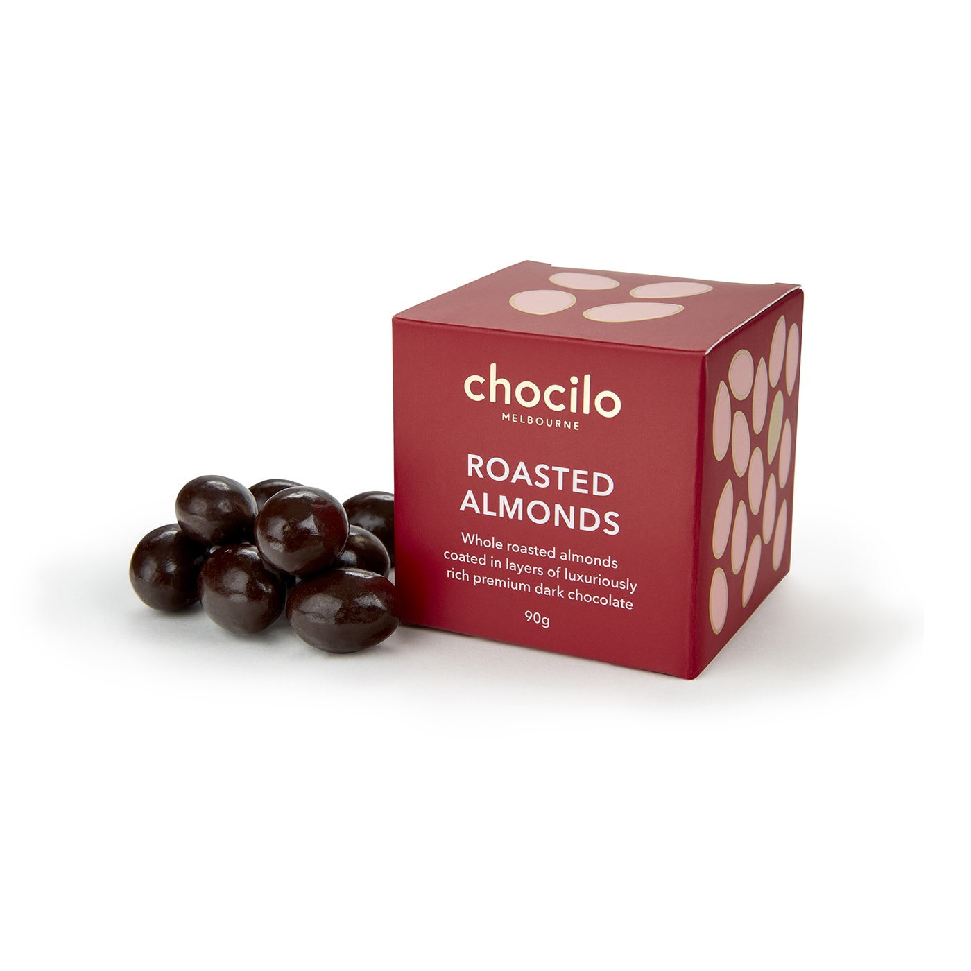 Chocilo Melbourne Dark Chocolate coated Roasted Almonds Gift Cube