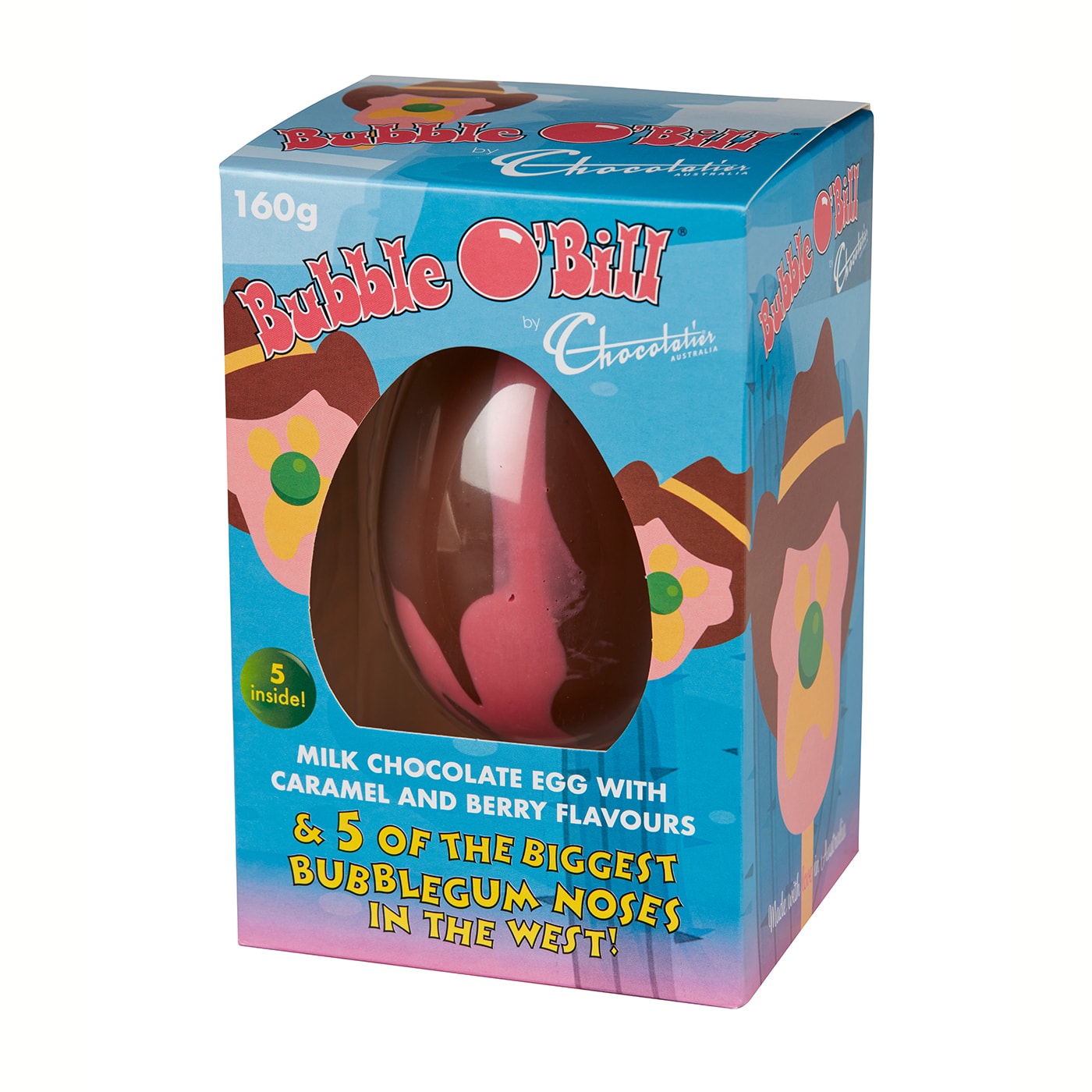 Chocolatier Australia Bubble O Bill Milk Chocolate Egg 160g