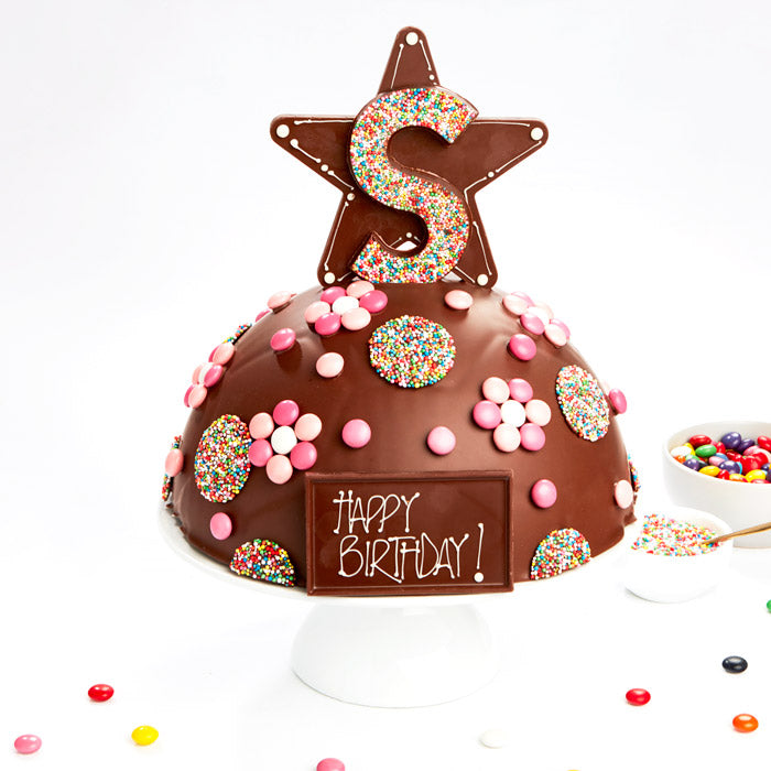 Chocilo Melbourne Large Chocolate Happy Birthday Smash Pinata Cake Lollies Large wrapped