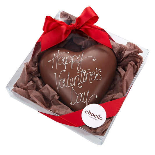Chocilo Melbourne Happy Valentine's Day Milk Chocolate Heart Gift Box 90g