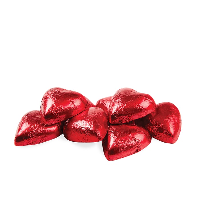 Chocilo Melbourne Milk Chocolate Solid Hearts Red Foil