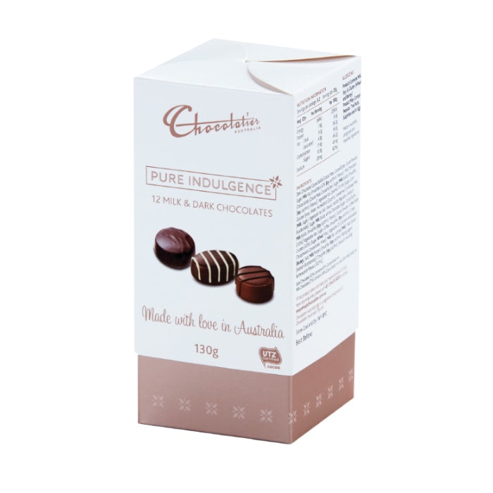 Chocolatier Australia Milk and Dark Assortment Gift Box - 130g
