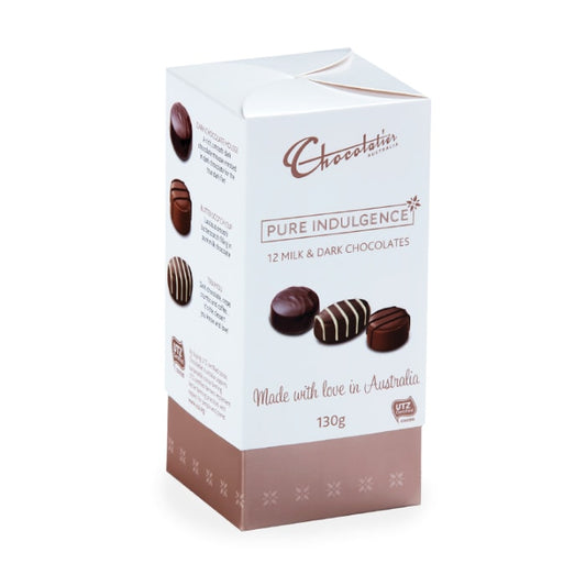 Chocolatier Australia Milk and Dark Assortment Gift Box - 130g