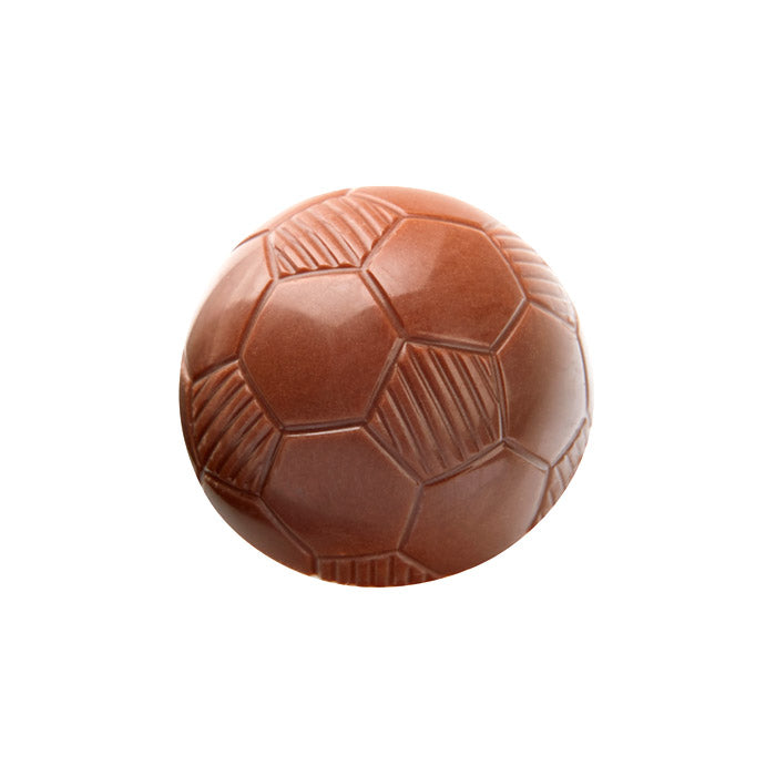 Chocilo Melbourne Solid Milk Chocolate Soccer Ball. Perfect for sporting events and functions.
